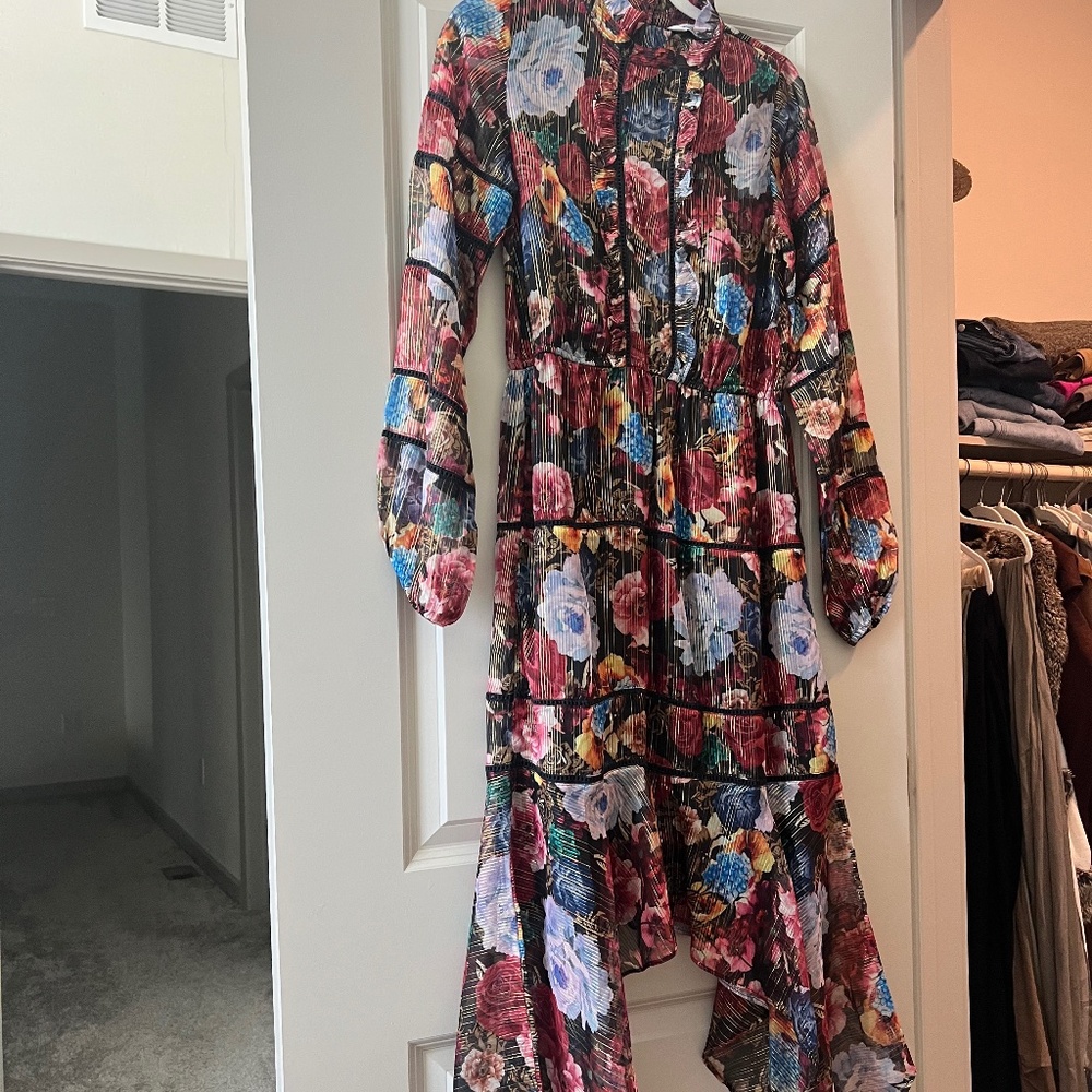 Walter baker ruffle hem floral dress